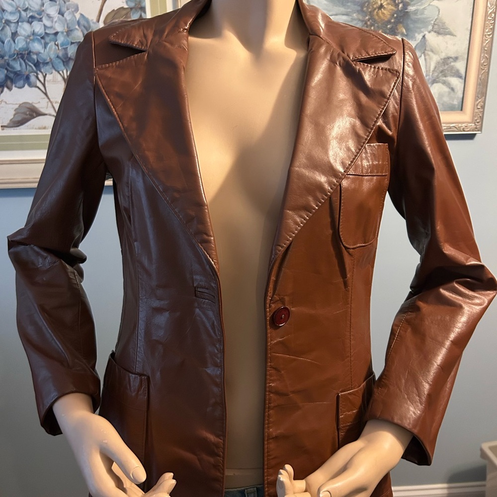 Vintage Brown Leather Women's Jacket